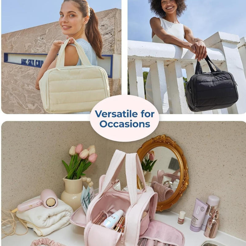 Chic Travel Toiletry Kit for Women with Waterproof Protection