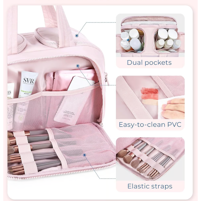 Chic Travel Toiletry Kit for Women with Waterproof Protection