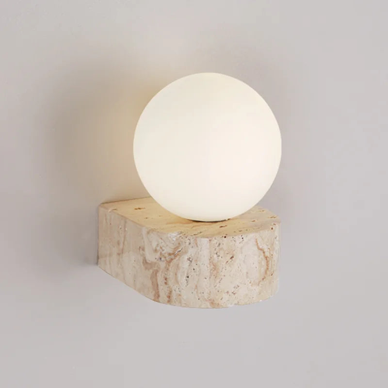 Natural Stone Wall Sconce for Serene Illumination