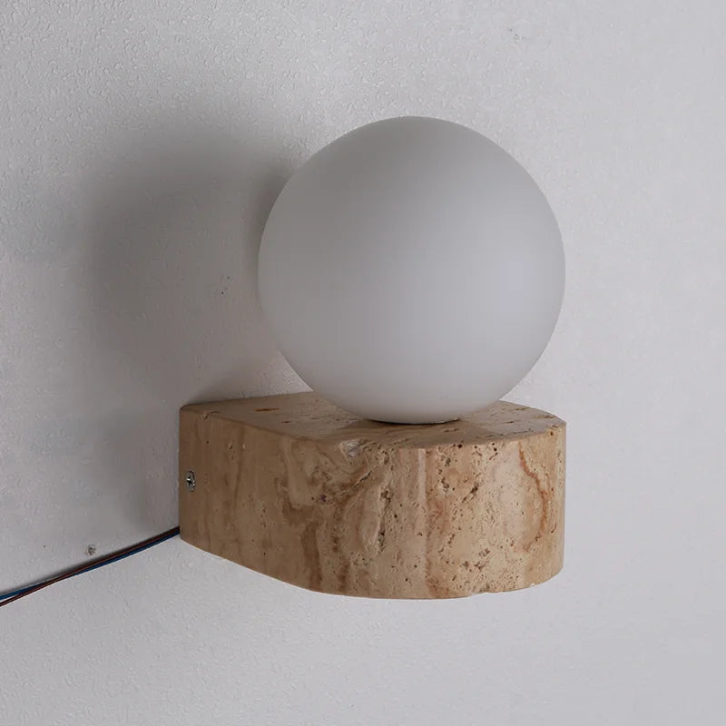 Natural Stone Wall Sconce for Serene Illumination