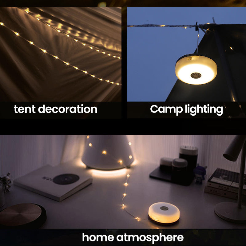 Compact, Waterproof Outdoor Light String for Every Adventure