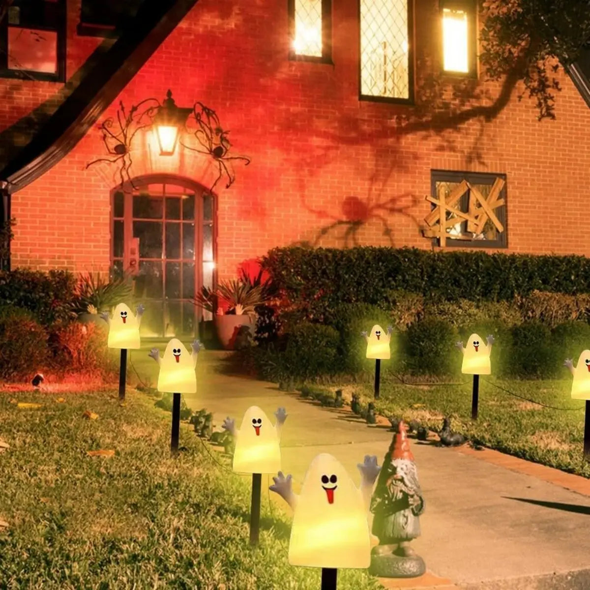 Solar-Powered Halloween Pumpkin & Ghost Light Set