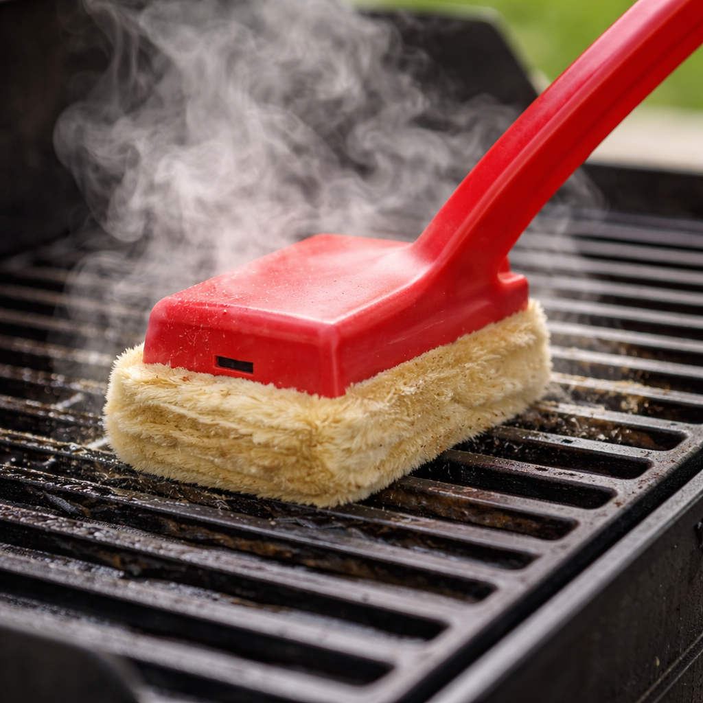 Effortless BBQ Cleaning Tool | Steam-Powered Grill Brush