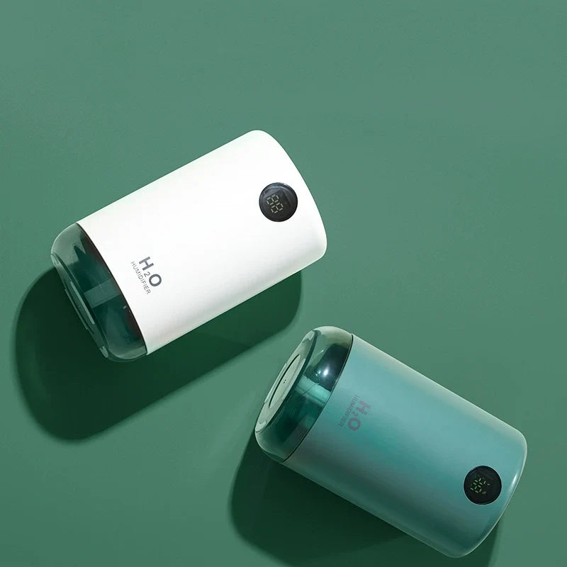 Compact Rechargeable Humidifier with LED Light & 500ml Capacity