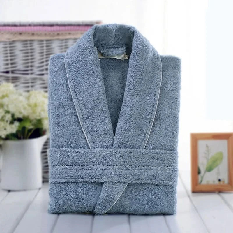 Cotton Bliss – Unisex Terry Bathrobe for Ultimate Comfort
