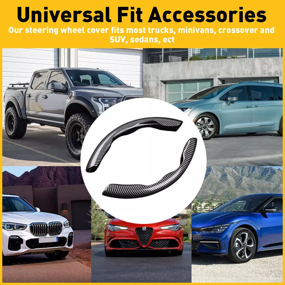 Sleek Carbon Fiber Steering Wheel Protector for Enhanced Comfort