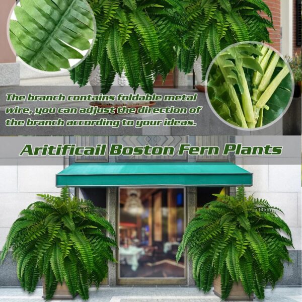 Lifelike UV-Protected Artificial Fern for Effortless Decor