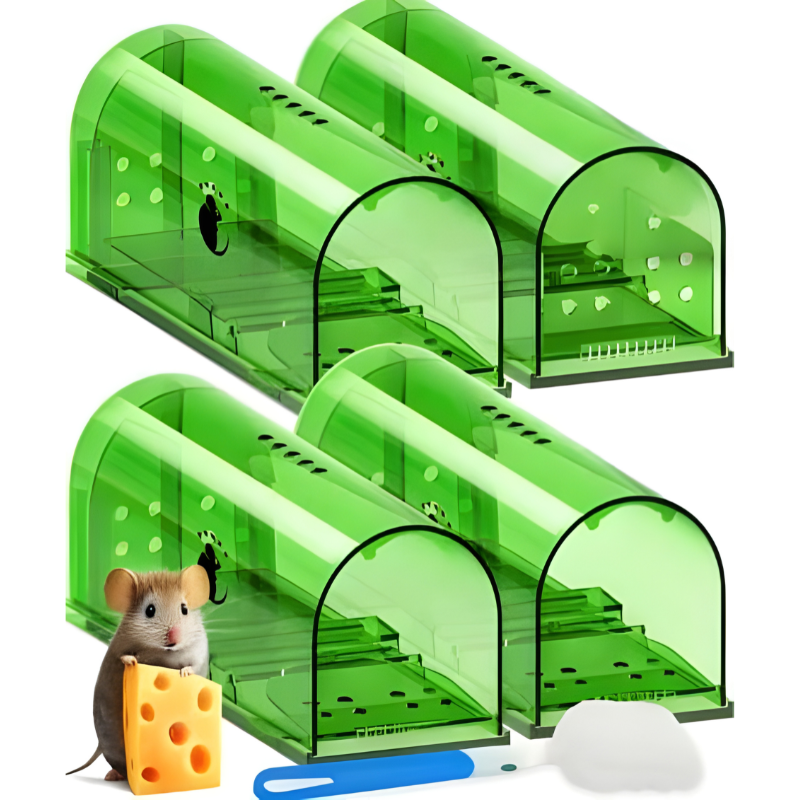 Eco-Friendly Mouse Capture Set – 4 Pack with Easy Release & Clear Design