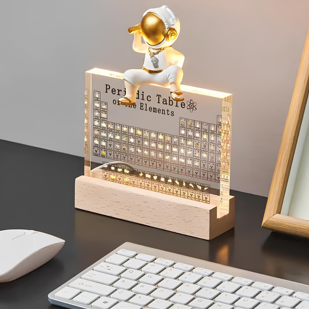 Real Element Illuminated Periodic Table Display