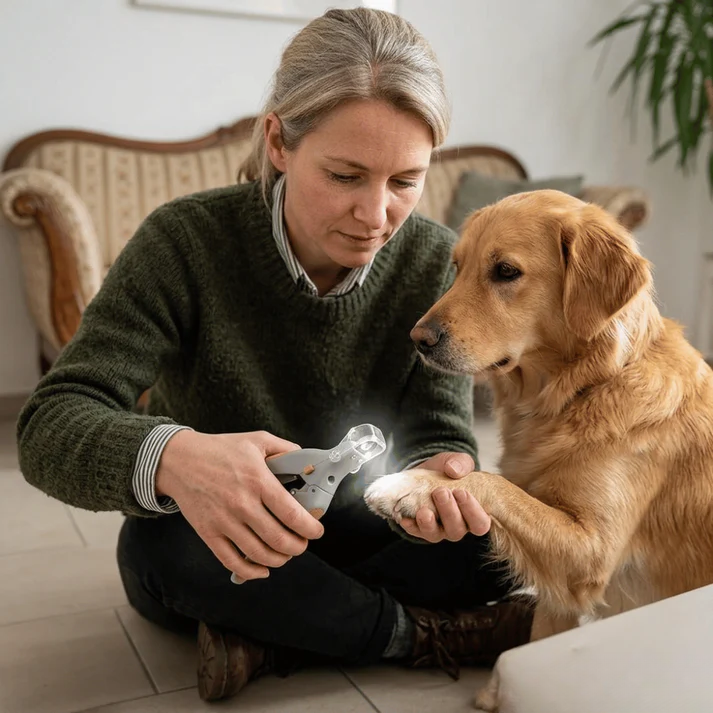Smart Pet Nail Trimmer with Illuminating LED Feature