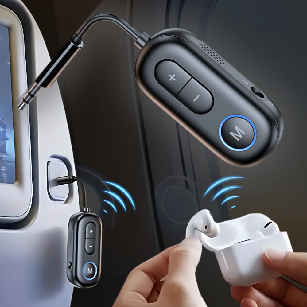 Versatile Bluetooth 5.4 Audio Adapter for Air Travel & Beyond