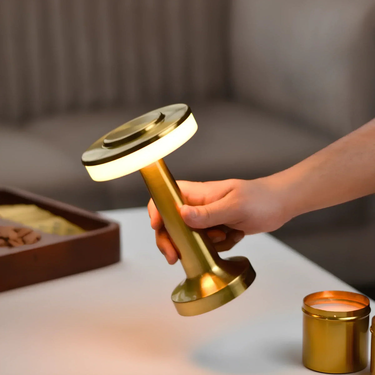 Vintage Style Cordless Table Lamp - Retro Design