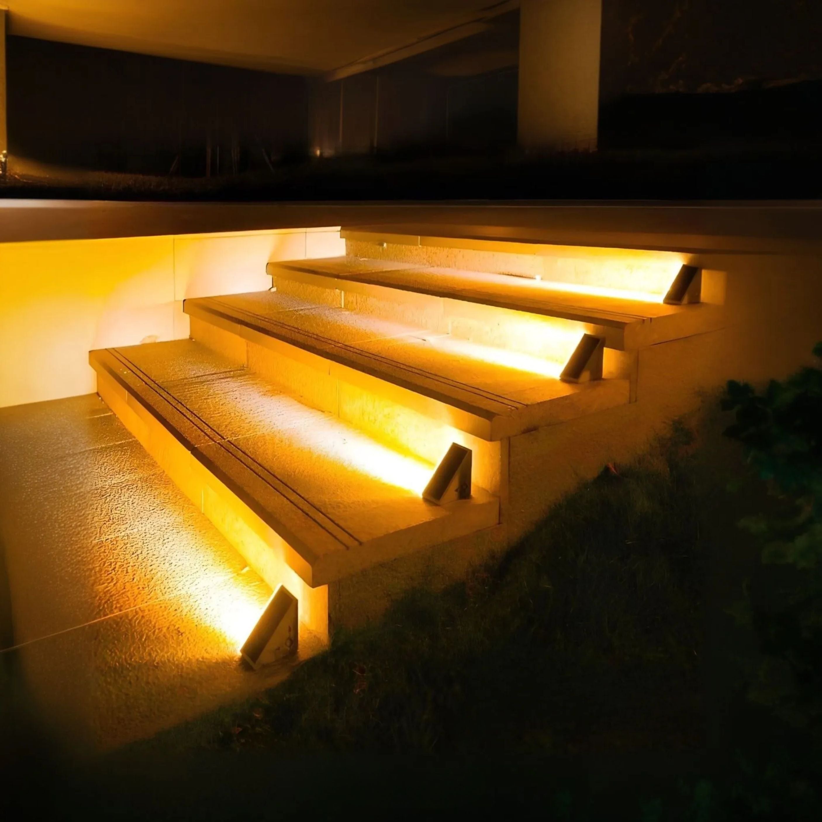 LED Solar-Powered Step Lights