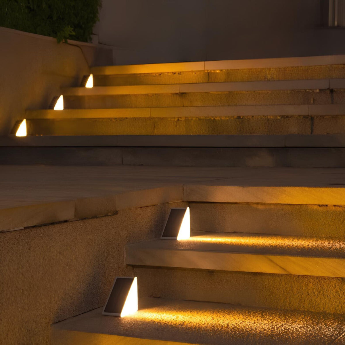 LED Solar-Powered Step Lights