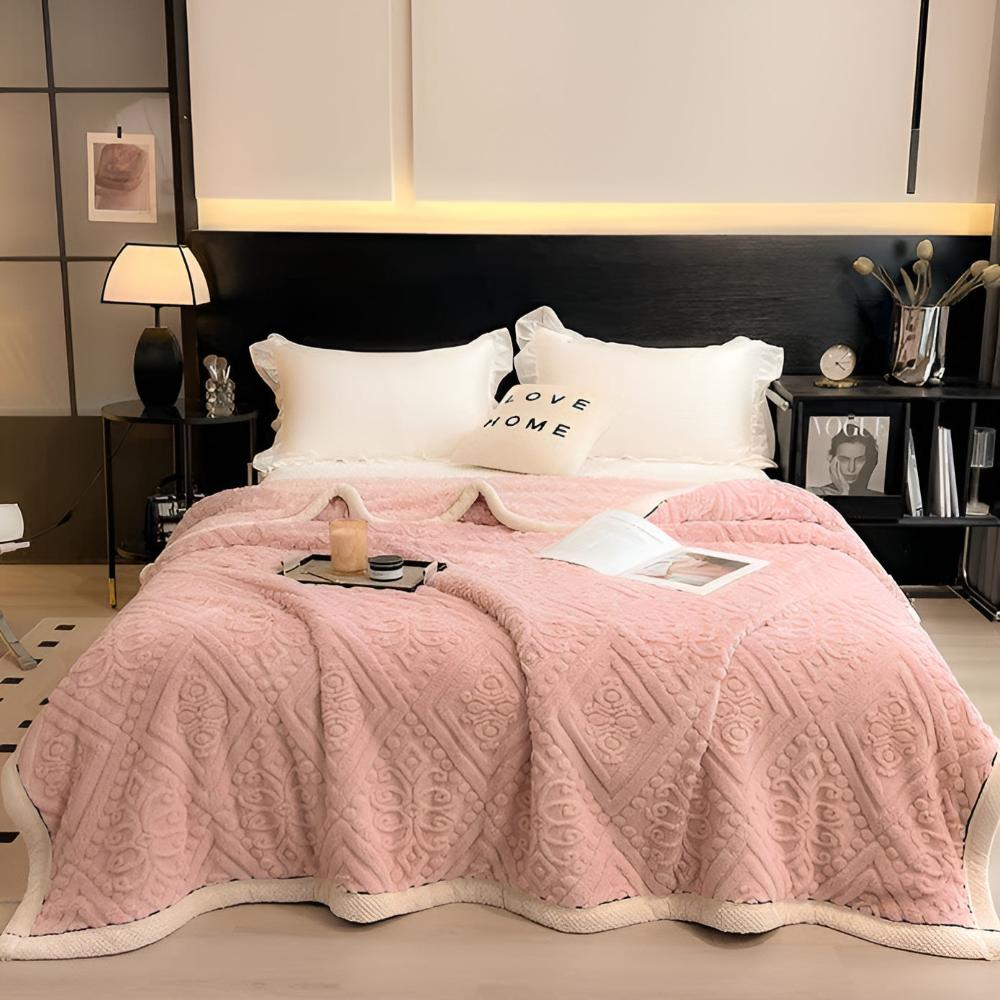 Plush Dreamscape Blanket with Cozy Sherpa Backing