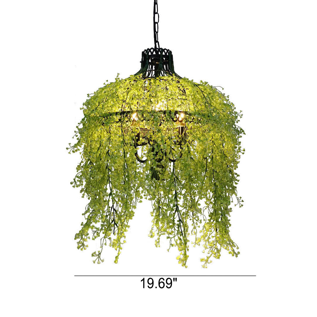 LushAura | Elegant 3-Light Nature-Inspired Chandelier