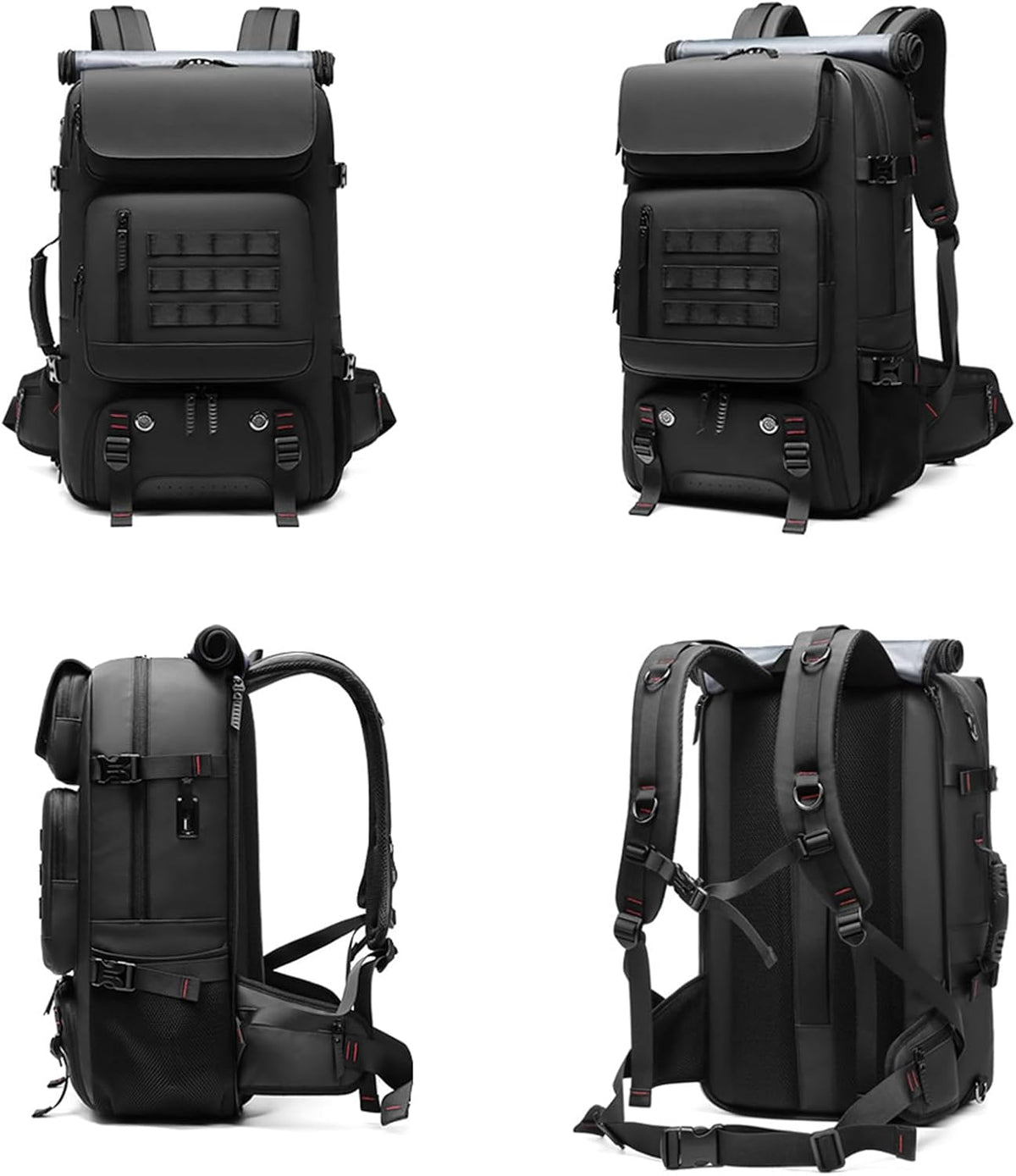All-Weather 50L Travel Backpack with USB Charging & Shoe Storage