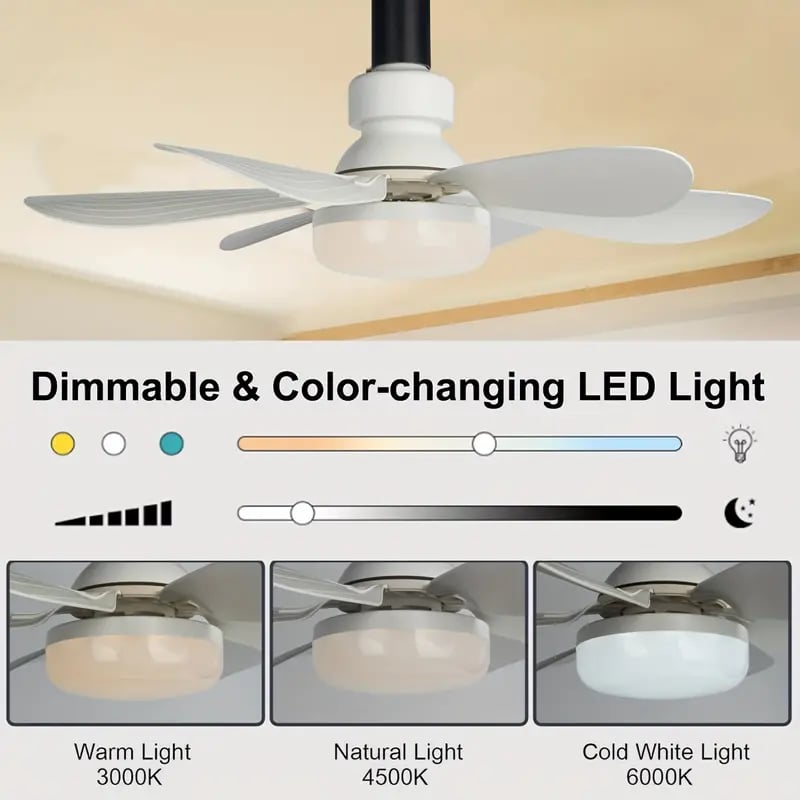 Smart Ceiling Fan with Integrated Lights & Remote Control