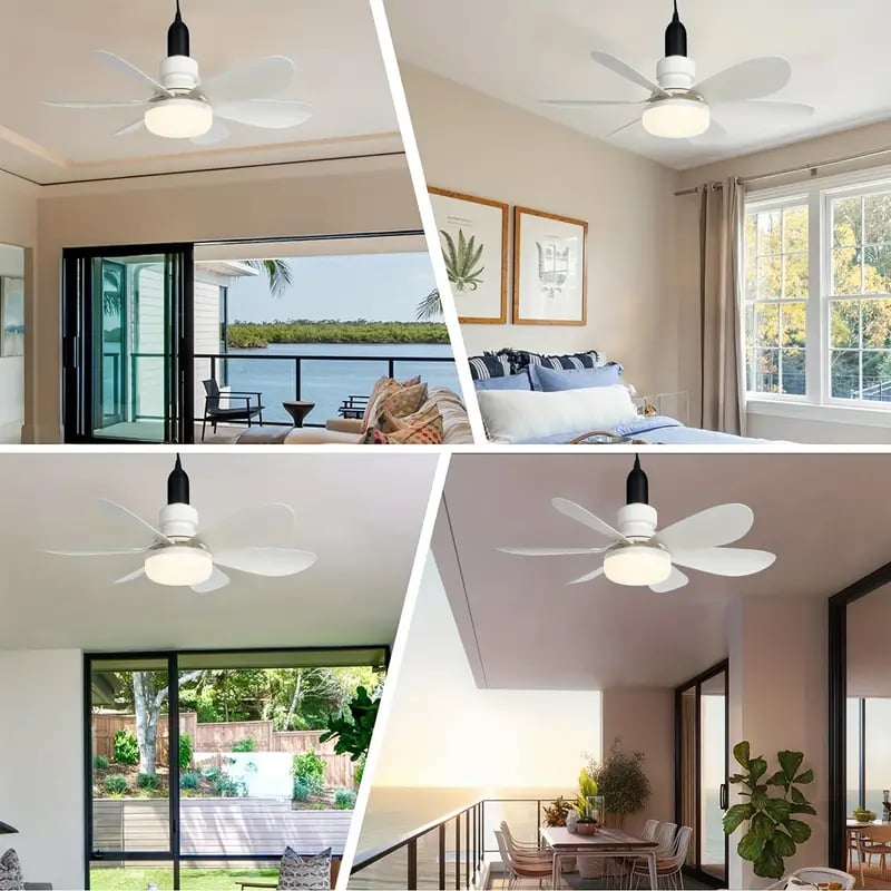 Smart Ceiling Fan with Integrated Lights & Remote Control