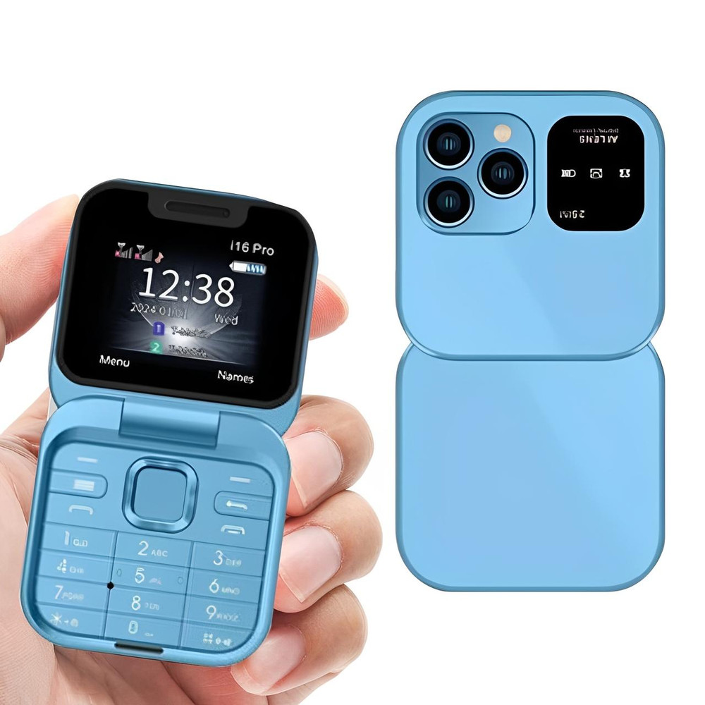 Compact Dual-SIM Flip Phone with HD Camera for Daily Use