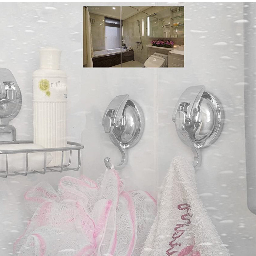 Reliable Storage Hooks | 2-Pack Heavy-Duty Suction Cup Holders