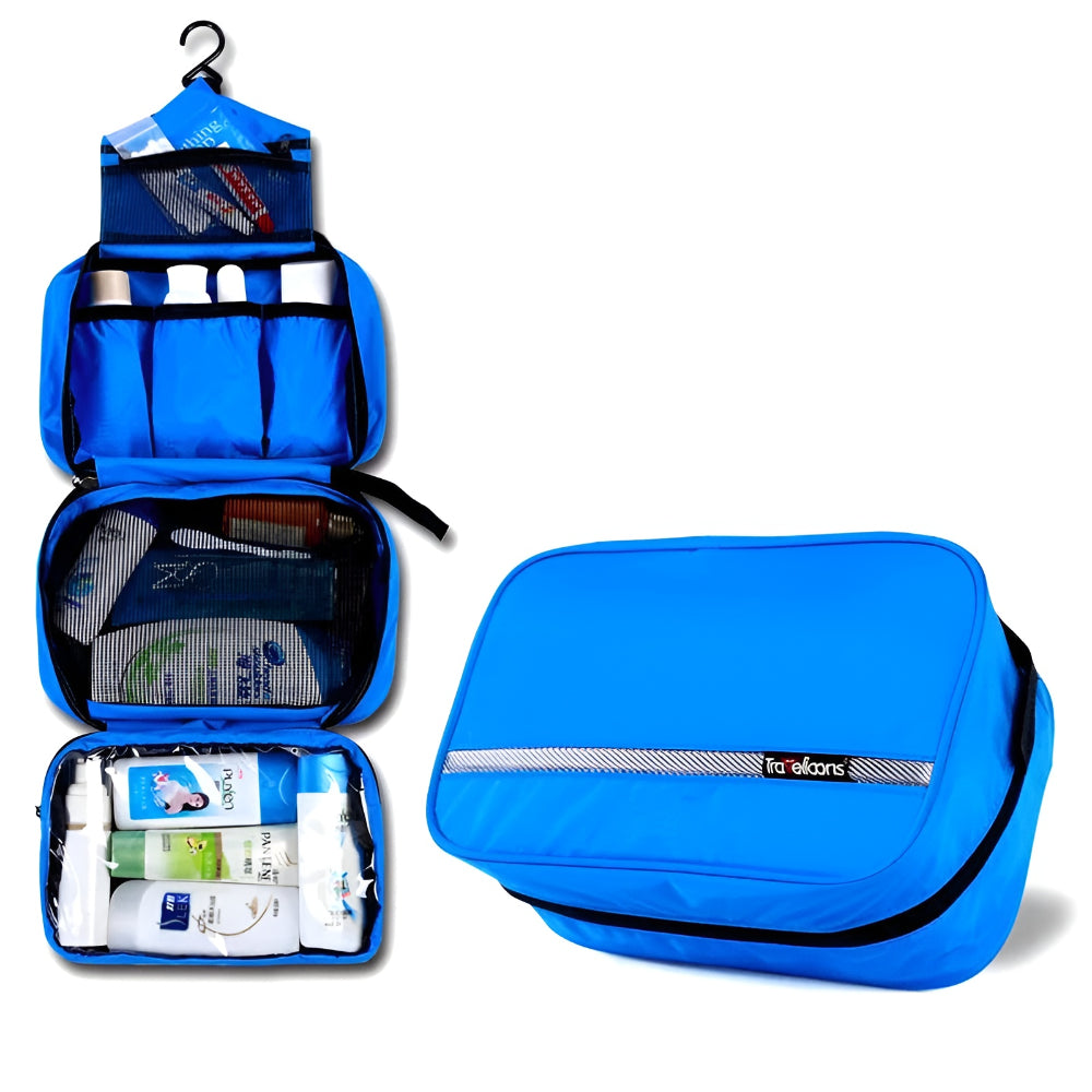 Compact Hanging Toiletry Organizer with Waterproof Design
