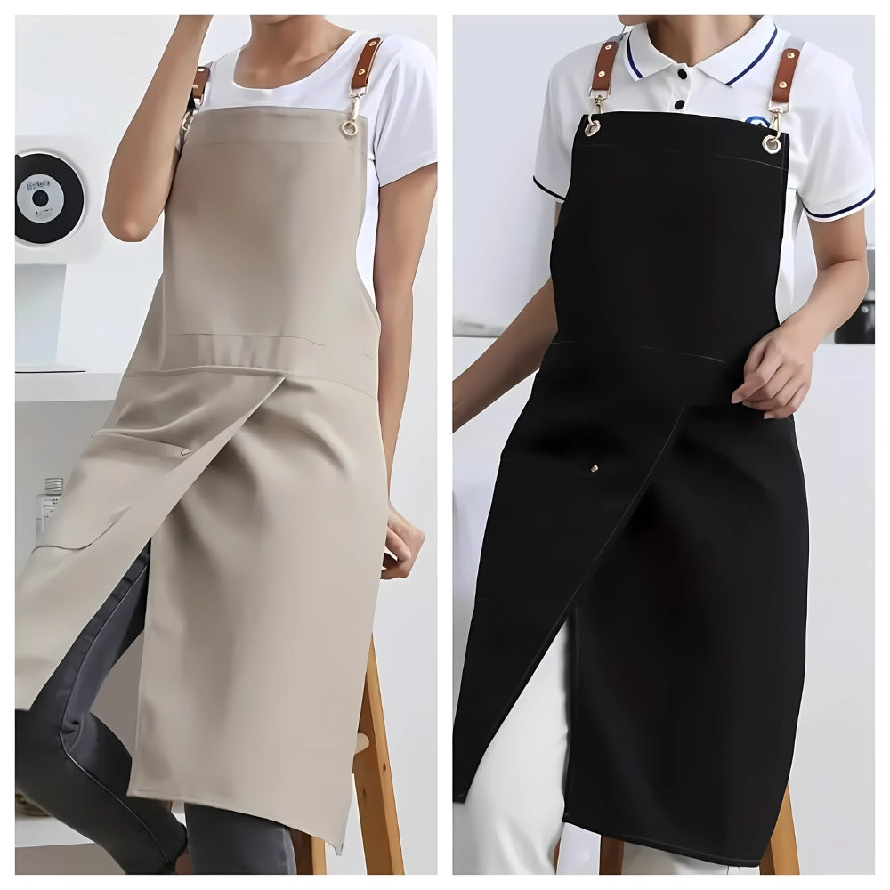 Practical Split Skirt Apron with Pockets for All Occasions