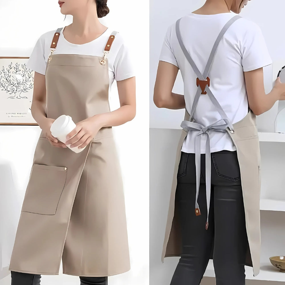 Practical Split Skirt Apron with Pockets for All Occasions