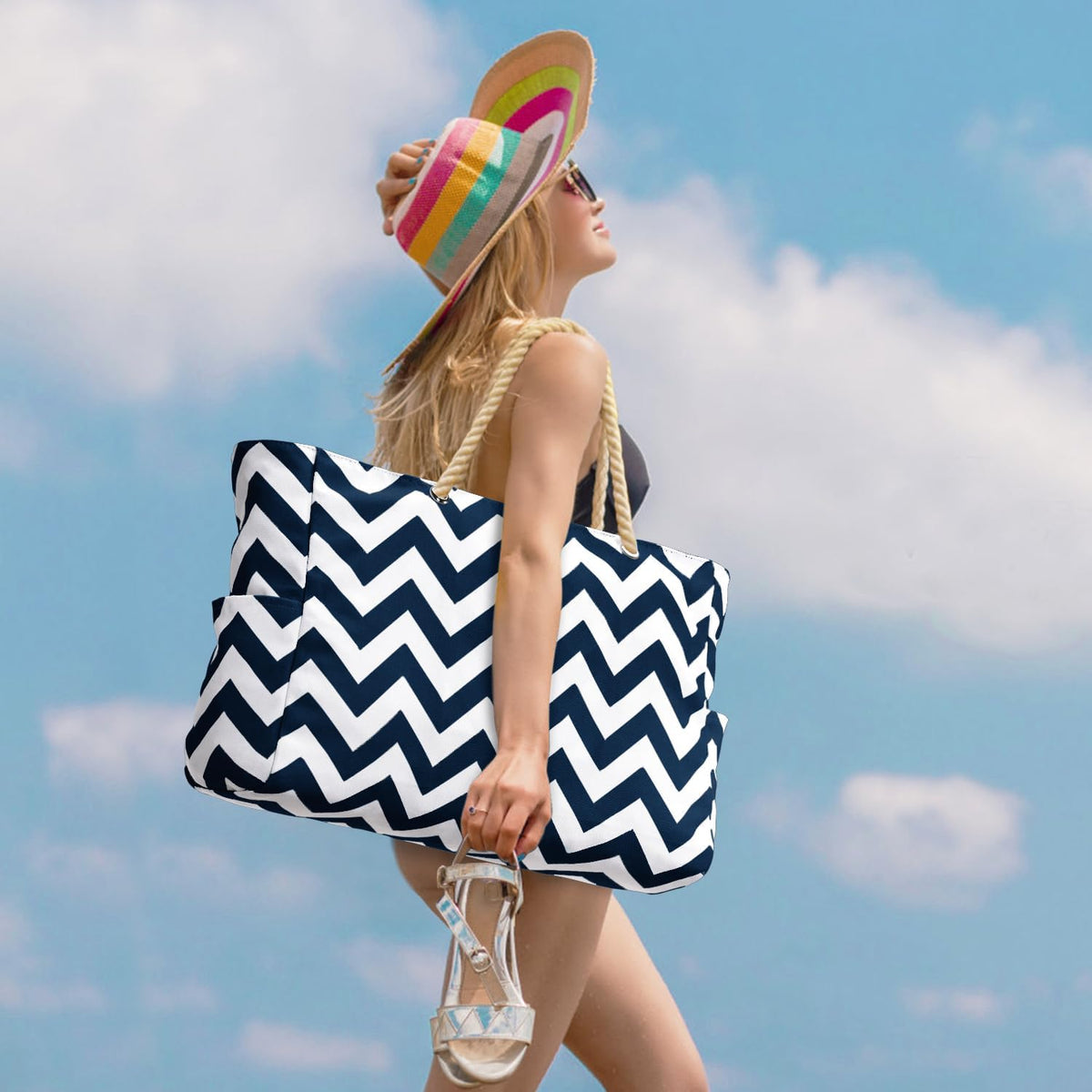 All-Purpose Water-Resistant Tote with Secure Zippered Pocket