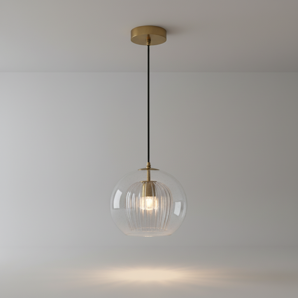 Versatile Glass Hanging Light Fixture - Adjustable Design