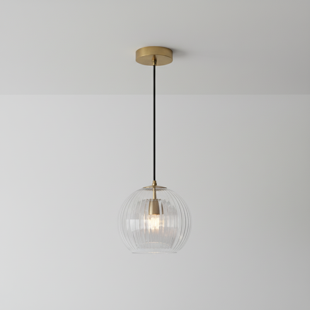 Versatile Glass Hanging Light Fixture - Adjustable Design
