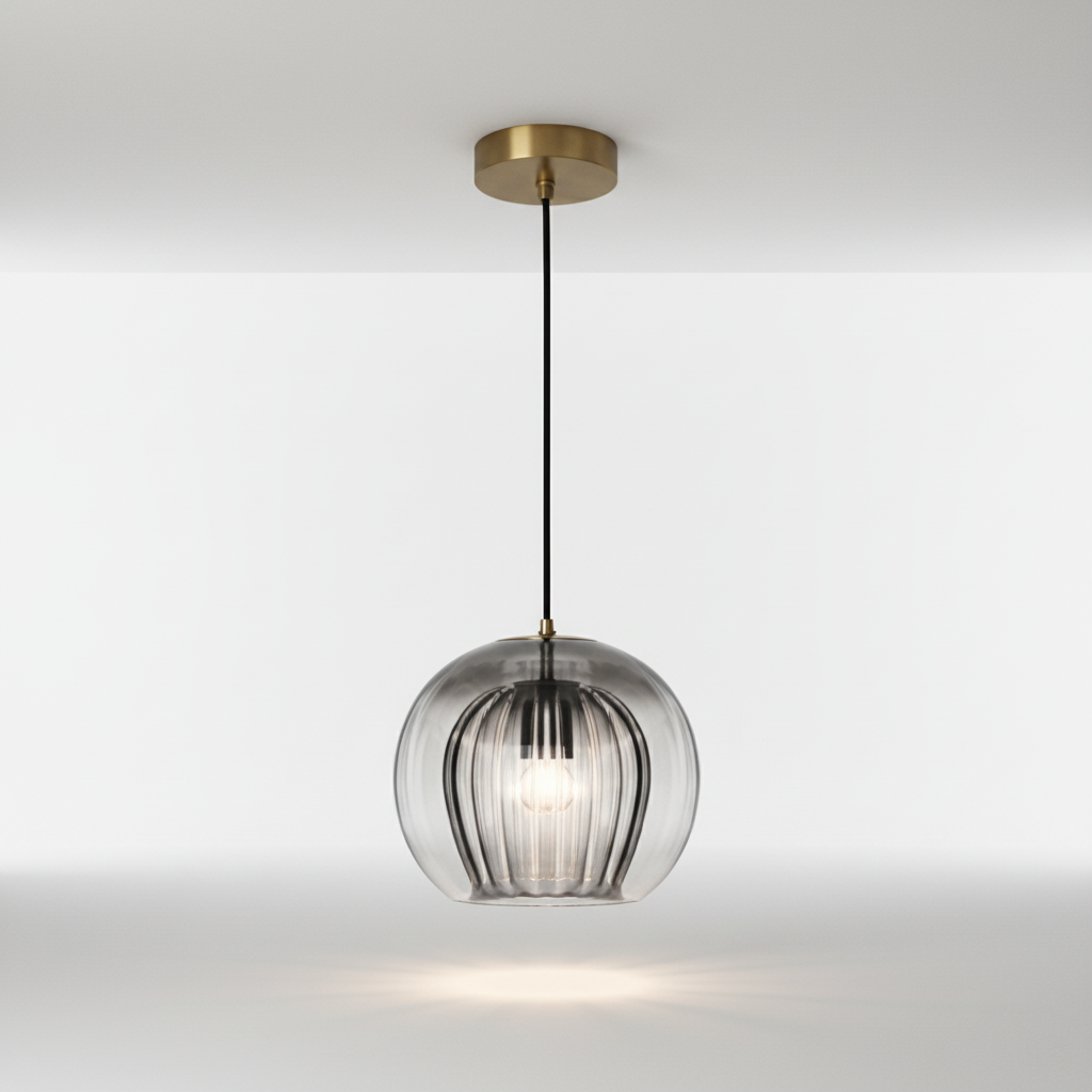 Versatile Glass Hanging Light Fixture - Adjustable Design