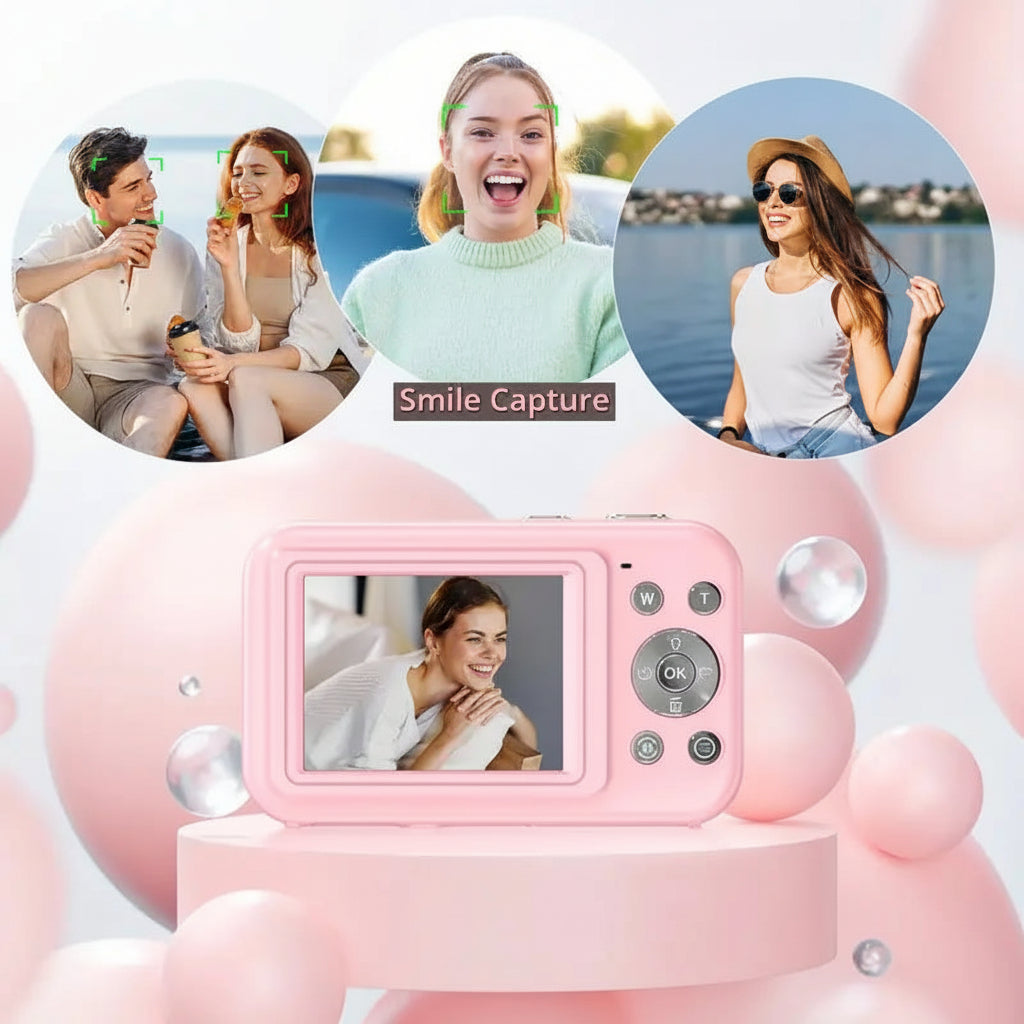 Retro-Inspired Lightweight Camera | 1080p Video Capture & Easy Handling