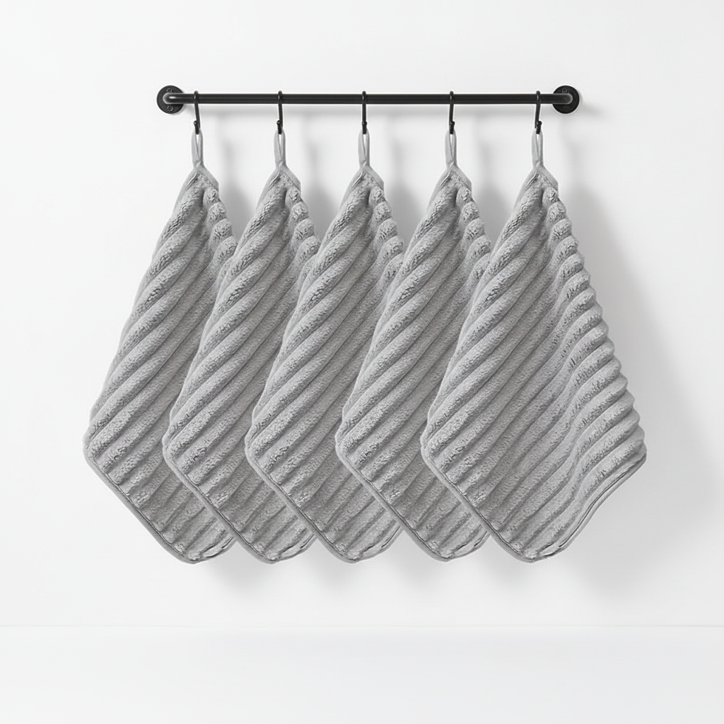 Striped Towel Set with Vintage Design