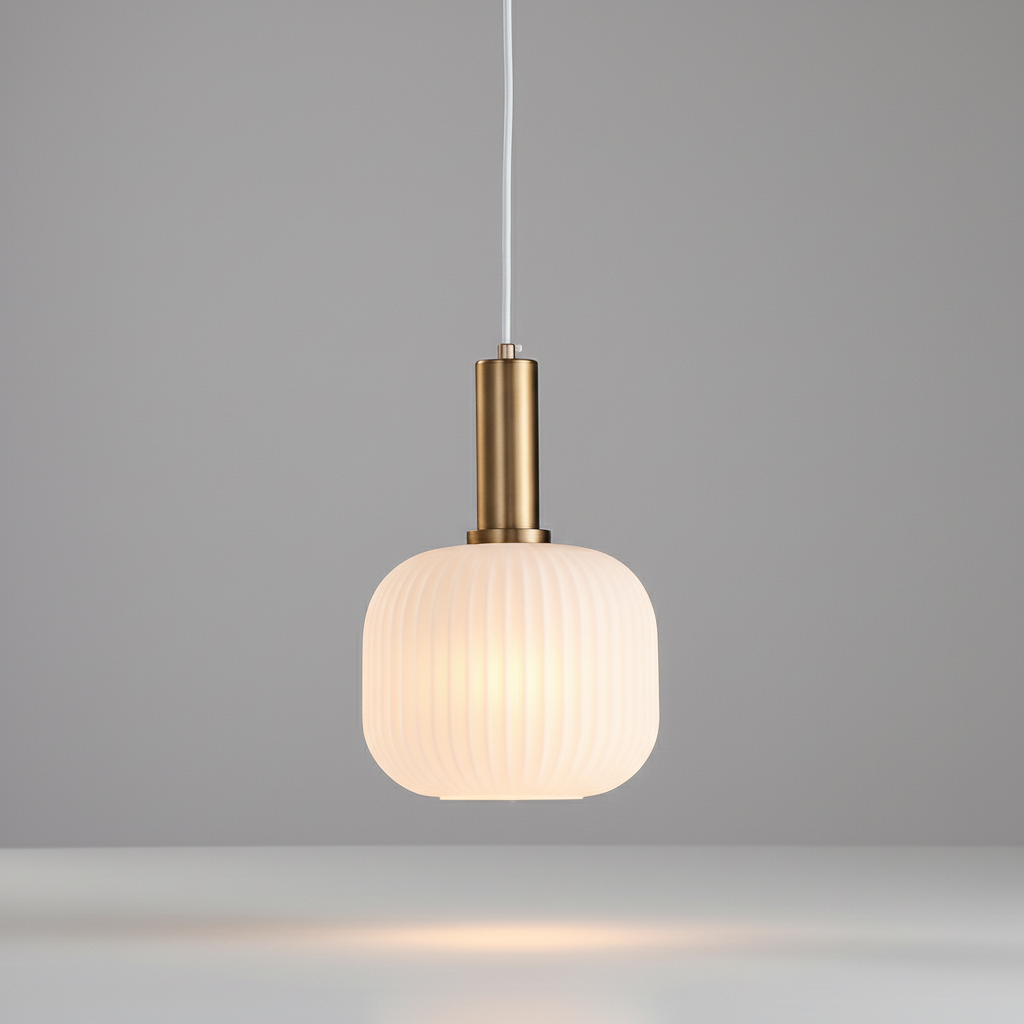 Retro Pendant Light Fixture - Glass Shade Design