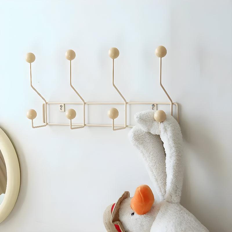 Elegant Wall-Mounted Coat Organizer with 3 Hooks