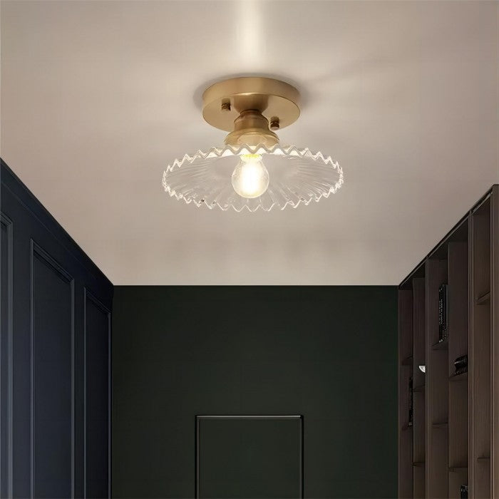 Petal-Shaped Vintage Light Fixture