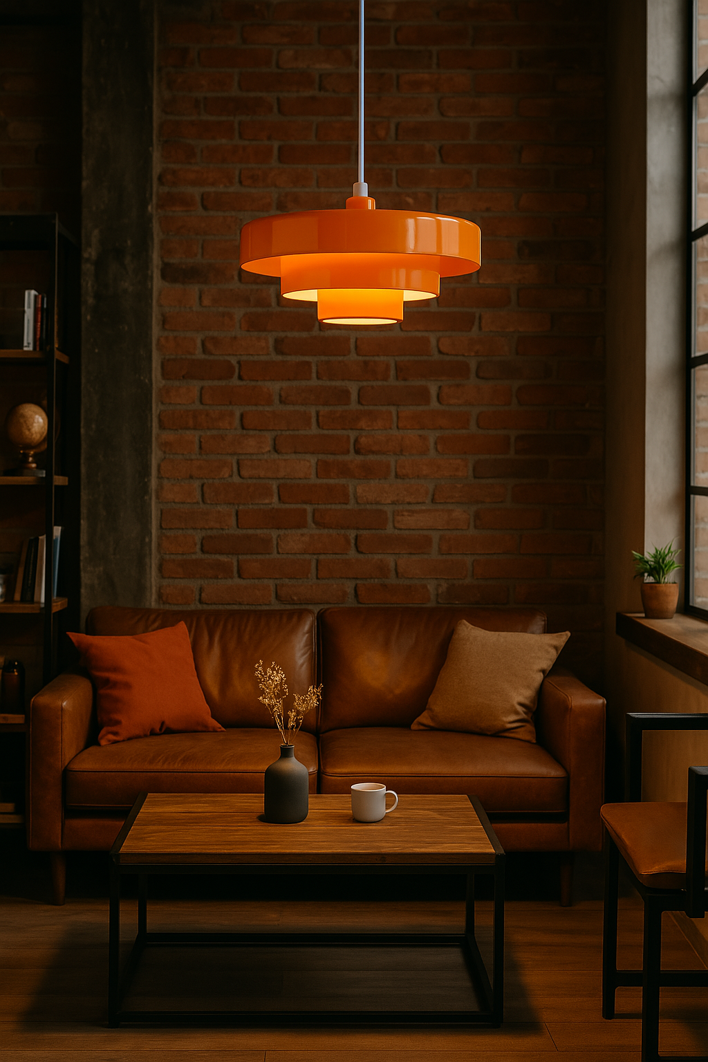Metal Pendant Light in Vintage Design - Ambient Lighting Fixture