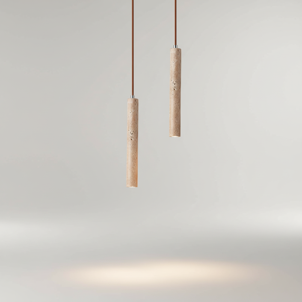 Stone-Inspired Pendant Light - Wabi Sabi Design