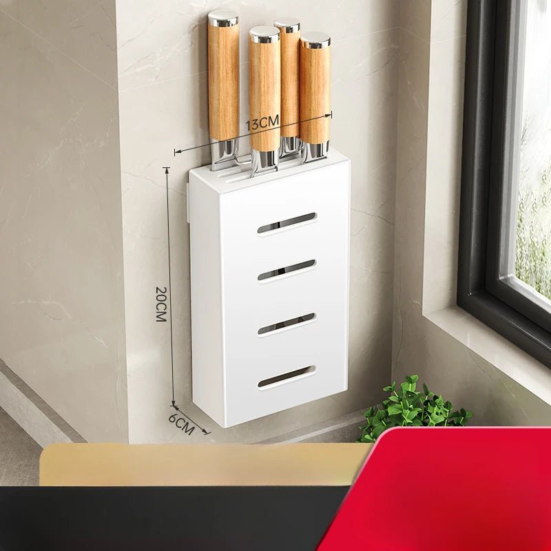 Adhesive Knife Rack for Streamlined Kitchen Storage
