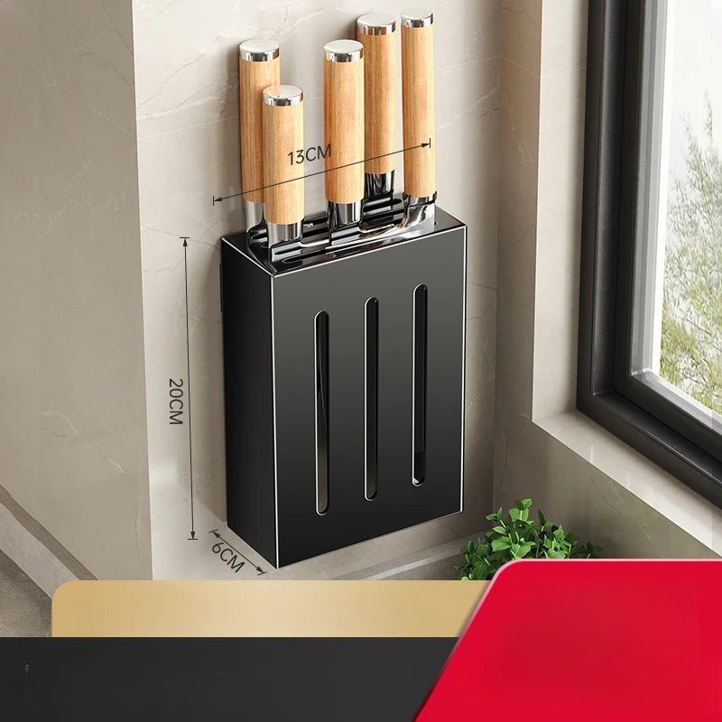 Adhesive Knife Rack for Streamlined Kitchen Storage
