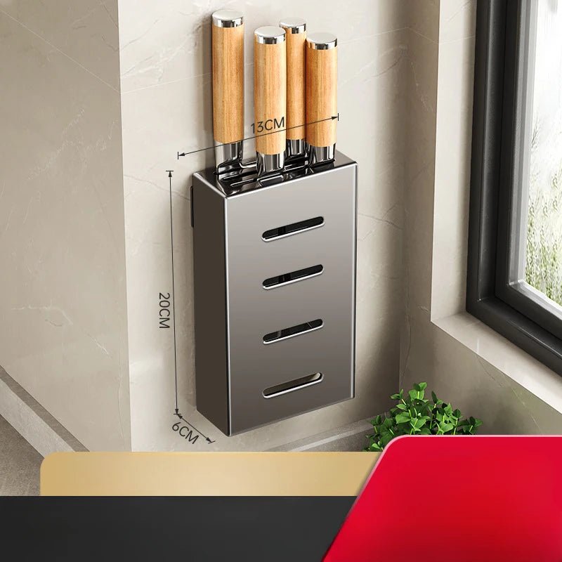 Adhesive Knife Rack for Streamlined Kitchen Storage