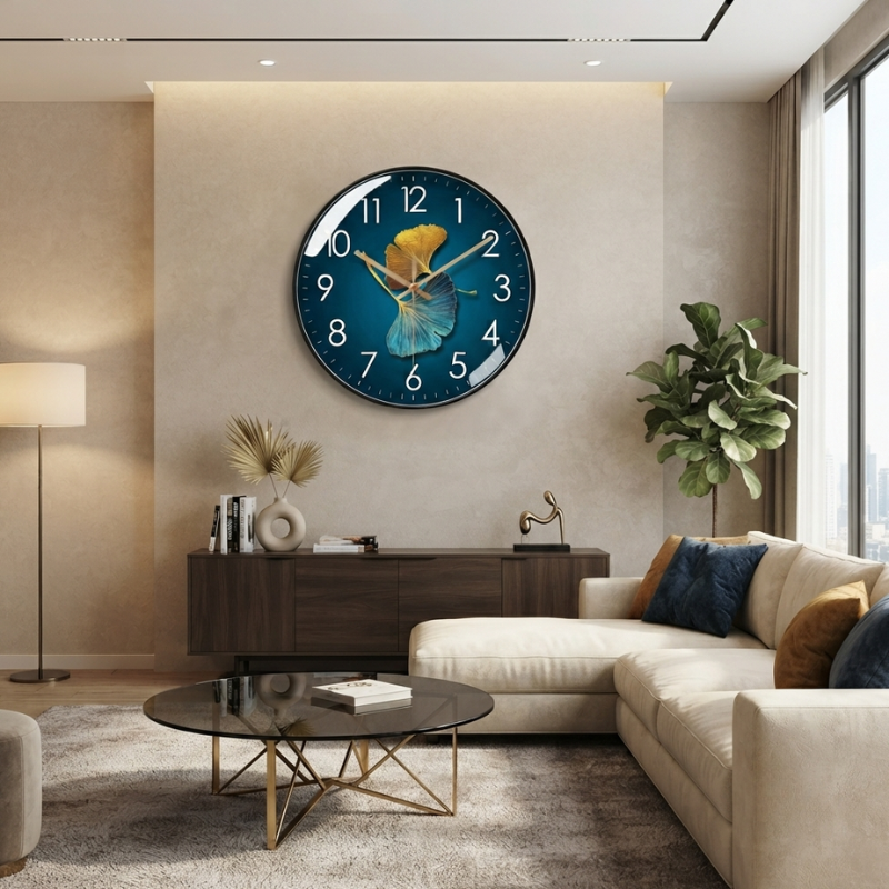 Charming Floral Wall Clock with Silent Quartz Mechanism