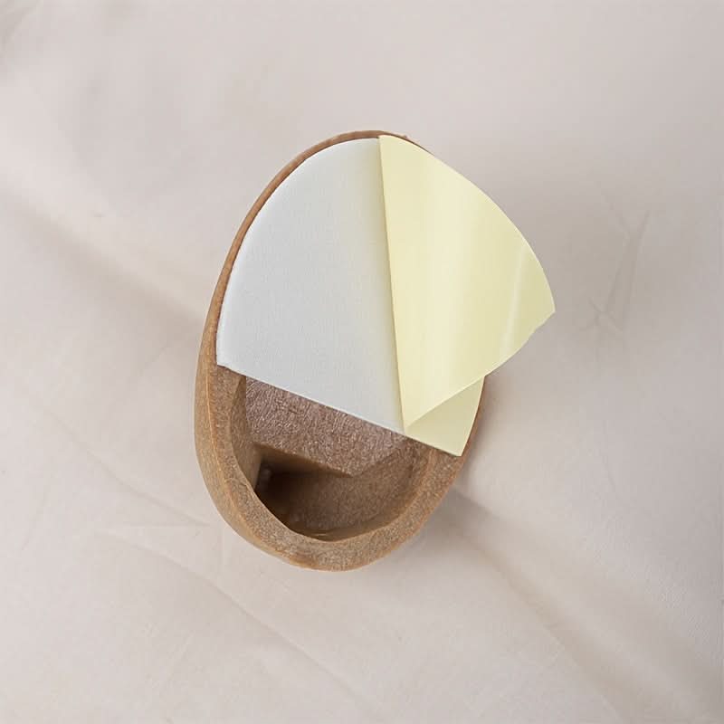 Versatile Self-Adhesive Wall Hook with Wood Finish