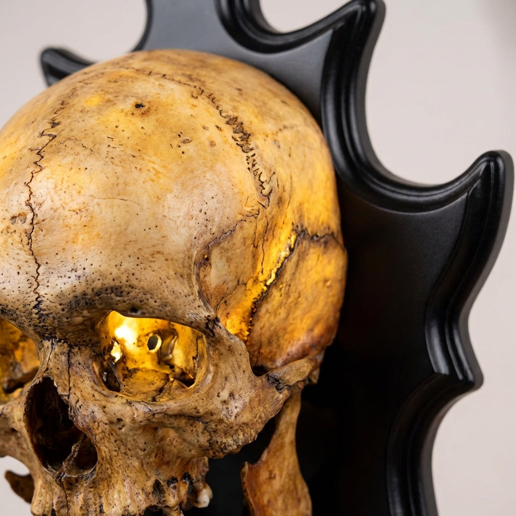Skull Shaped Wall Light Fixture