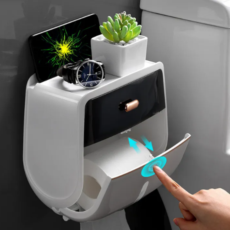 Space-Saving Wall-Mounted Tissue Dispenser for Bathrooms
