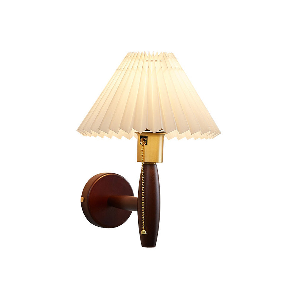 Elegant Walnut Wood Wall Lamp for Indoor Spaces