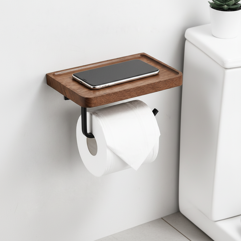 Wooden Shelf Holder for Wall Mounting