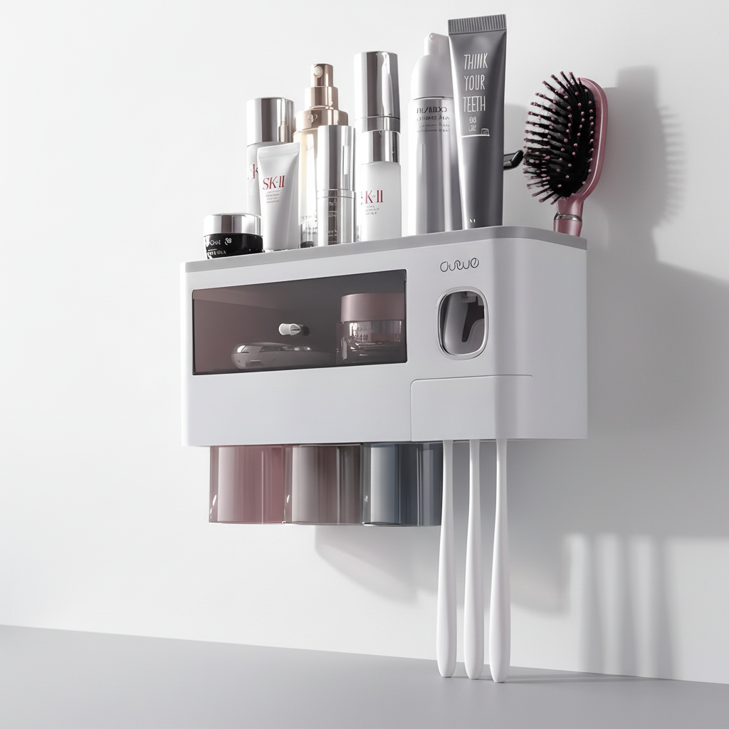 Toothbrush Organizer for Wall Mounting - HygiaHolder