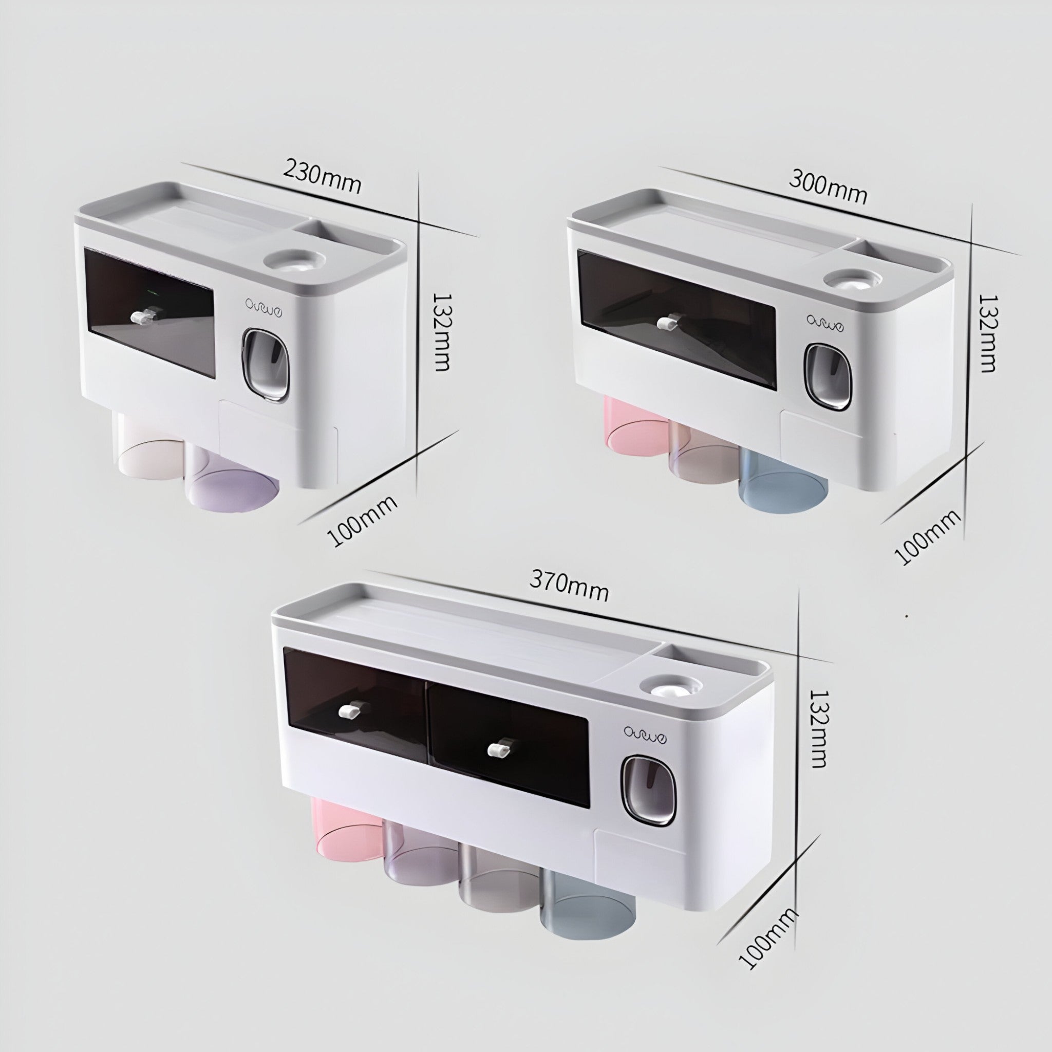 Toothbrush Organizer for Wall Mounting - HygiaHolder